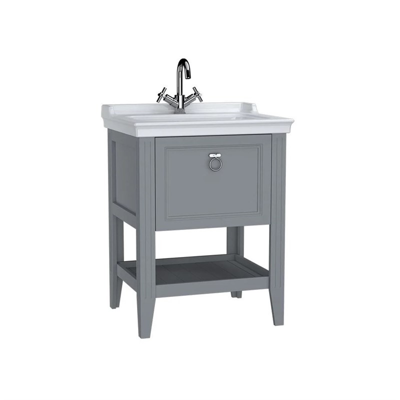 VitrA Valarte Washbasin Base with Drawer and Chrome Handle 65 cm - #353297