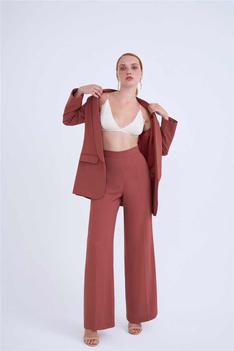 Sateen Women's Trousers - Tile Red #311951