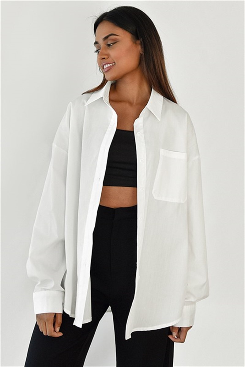 Ženska oversize košulja MG1528 - bijela # 333727