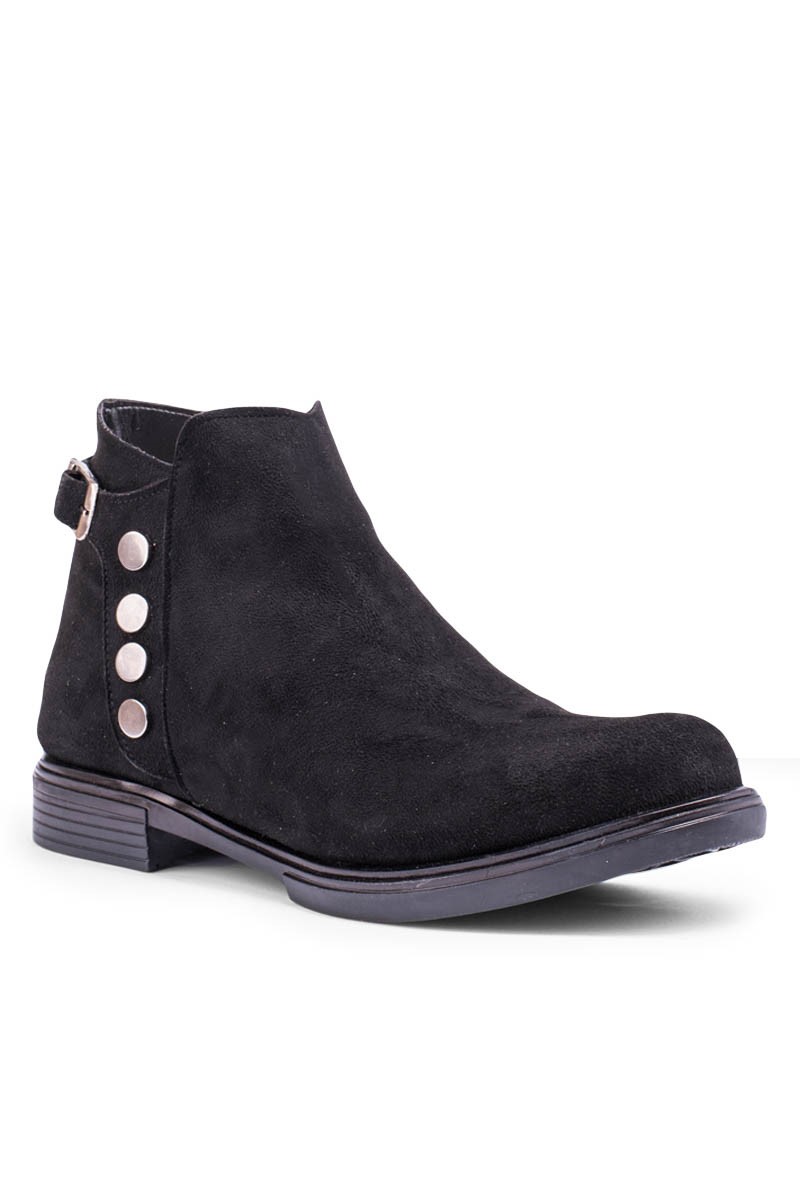 Women's suede boots - Black 20210835196
