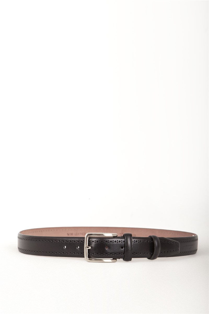 Men's Classic Genuine Leather Belt 512 - Black #406391