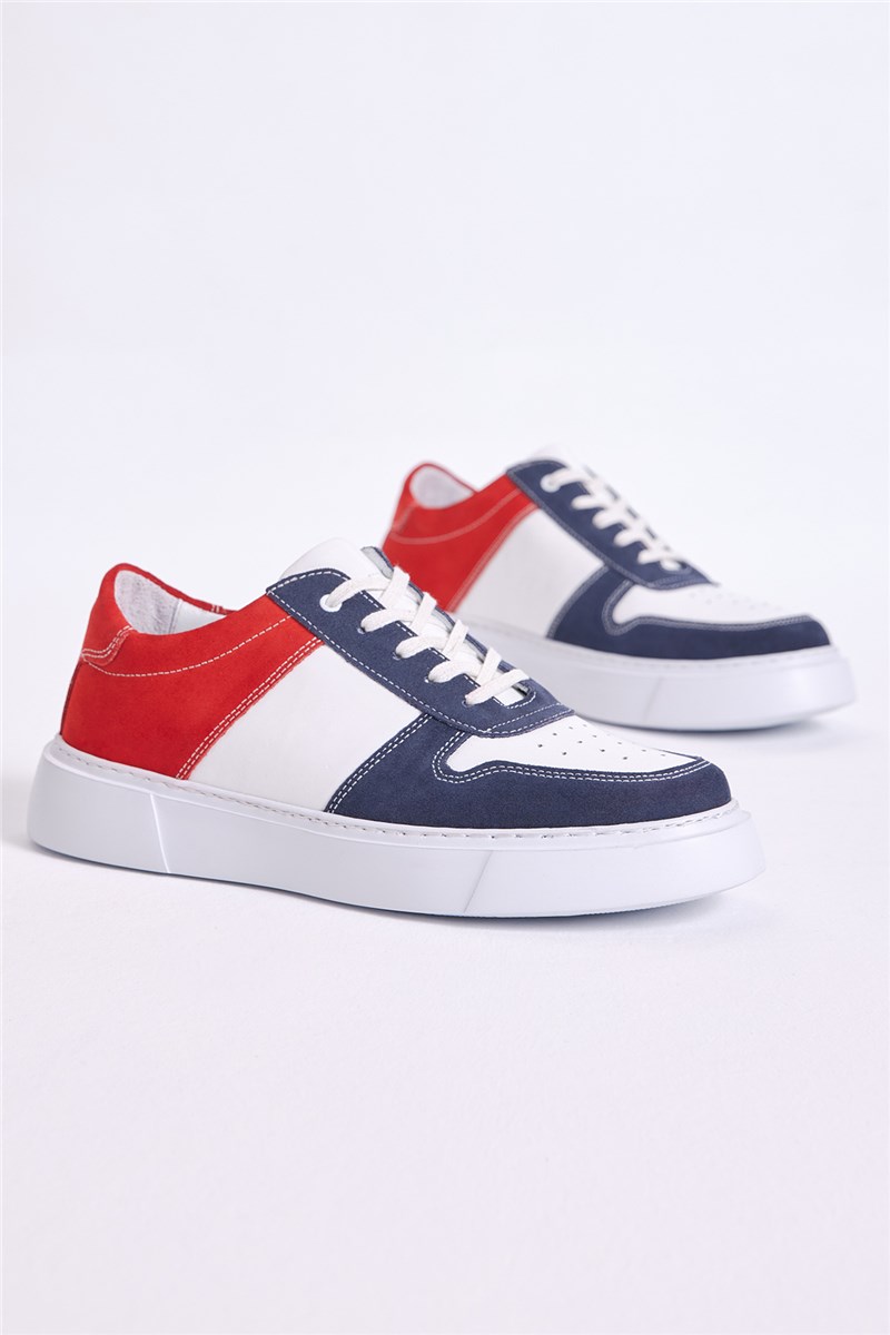 Men's Genuine Leather Sports Shoes - Multicolor #401324