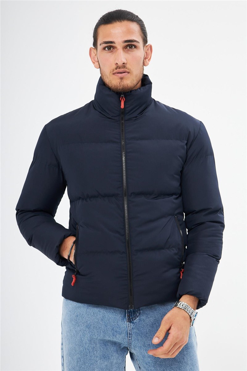 Giacca invernale impermeabile e antivento da uomo DM-500 - Blu navy #408602