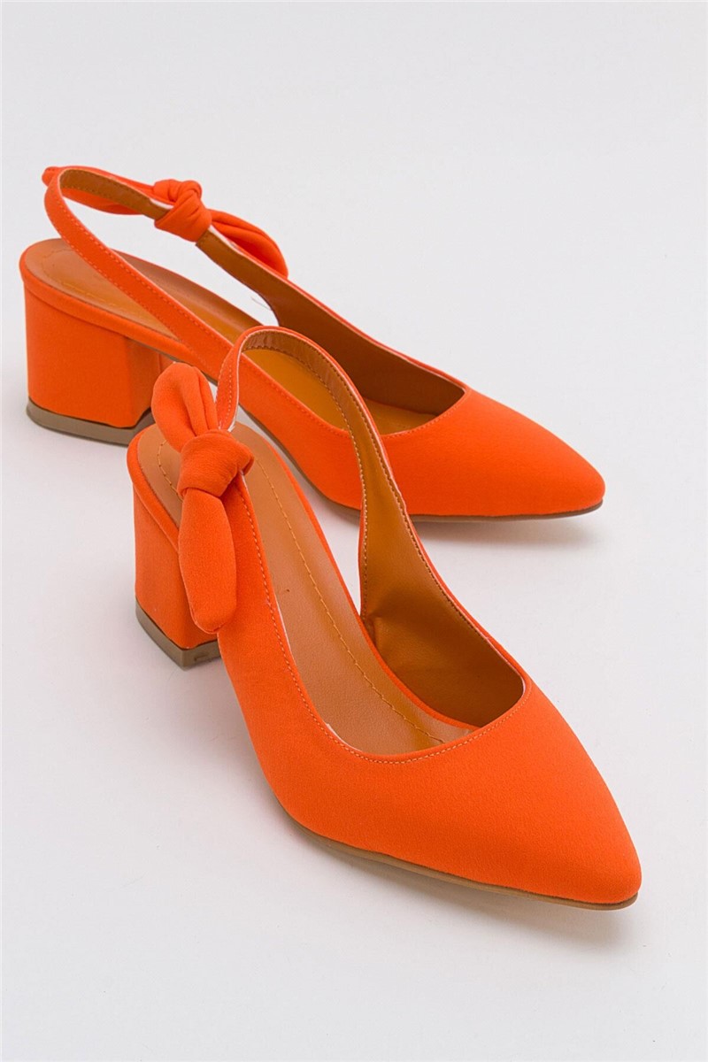Women's Heeled Shoes - Orange #382880