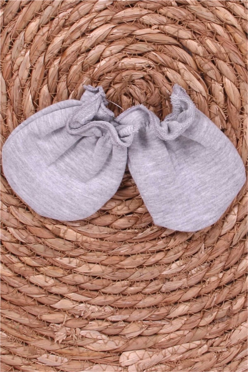 Rukavice za bebe s elastikom - Sivi melanž #378879