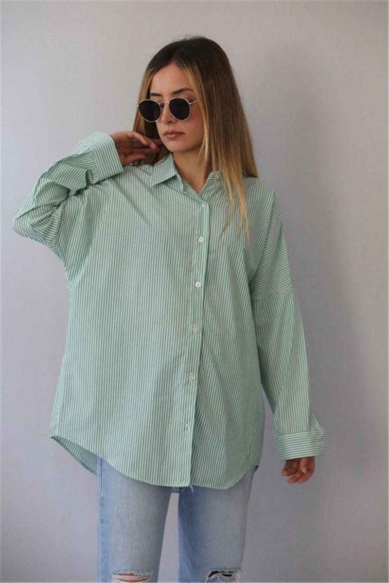 Women's Over Fit Shirt Mg1525 - Mint #334323