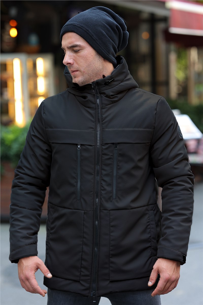 DPA-200 Muška vodootporna jakna s kapuljačom - crna #408266
