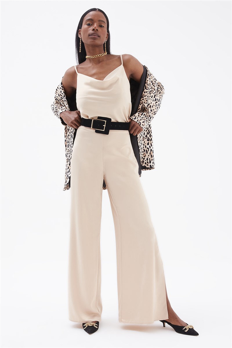 Women's satin pants - Cream #332928