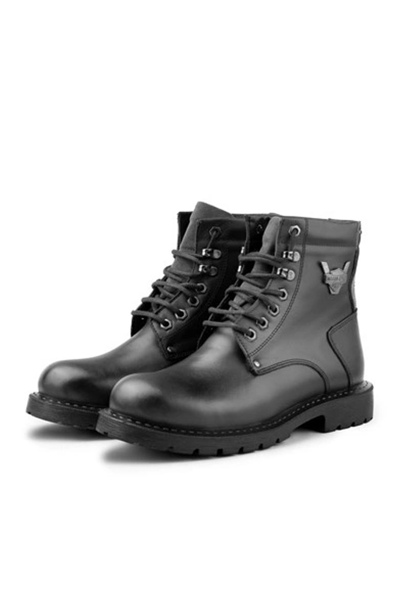 Ducavelli Men's Genuine Leather Boots - Black #363754