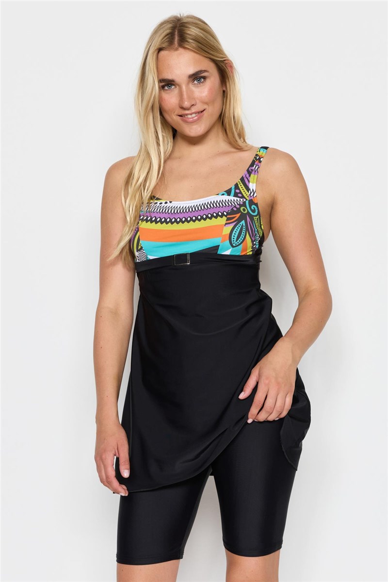 Tankini Swimwear 7480 - Black with Yellow #392449
