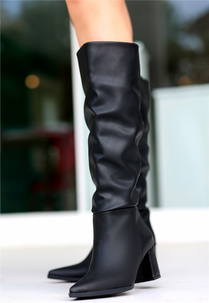 Women's Heeled Boots - Black #411098
